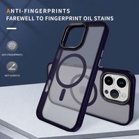 Casing Handphone Mewah Transparan Berlapis Elektroplating dengan Tekstur Kulit, Magnetik, dan Bahan TPU+Akrilik, Harga Pabrik Grosir Kustom Baru