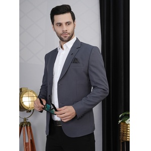 Blazer Gris para Hombre al por Mayor para Oficina, Bodas y Fiestas, Proveedor Mayorista de Fábrica de la India - Product Image 1