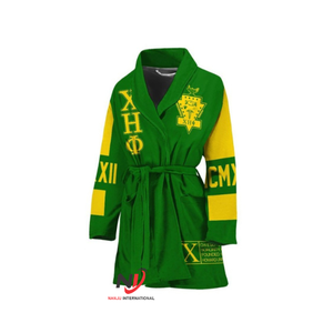 Personalizado griego Chi Phi Eta alta calidad bordado hermandad ropa bordada mujeres Letterman albornoces griego - Product Image 1