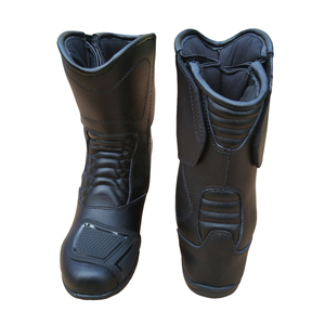 Zapatillas de deporte hasta la rodilla de cuero genuino con cierre de cremallera Plantilla de goma calle prendas de vestir Zapatos para invierno Primavera Verano temporada Moto - Product Image 3