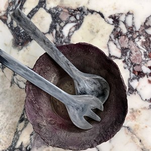 Accesorios Hechos a Mano, Juego de Servidores de Ensalada de Acacia, Ecológicos, Aptos para Lavavajillas, Utensilios para Ensalada, Cocina, Hechos en India - Product Image 3