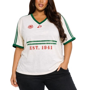 Retro Sport Style Oversized Mesh Soccer Jersey V Neck Casual Unisex <b>Top</b> Breathable Cotton Blend Custom American Football Jersey - Product Image 1