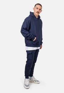 2025 Custom Own Logo <b>Men</b> High Quality Cotton Fleece Hoodies Printed Navy <b>Blue</b> Pullover Unisex Hoodie Quantity DIY OEM Customized - Product Image 3