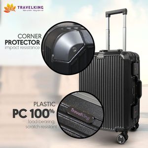 8003 Pc cadre en aluminium valise valises de voyage 4 roues chariot ensembles de bagages composants créatifs intérieur fabriqué au Vietnam - Product Image 3