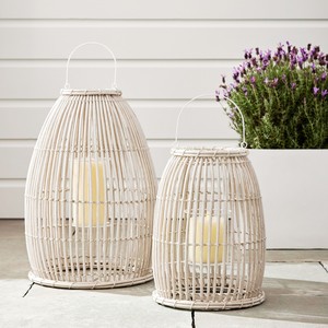 Mejor venta 2023 hecho a mano Careyes tejido a mano mimbre ratán exterior linterna elegante mimbre para decoración iluminación al aire libre - Product Image 2