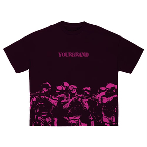 Personalizado 100% algodón 250 Gsm Oversized Boxy Drop Shoulder ácido lavado pesado desgastado Puff técnica impresa camiseta de los hombres - Product Image 2