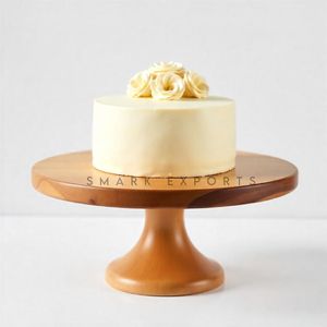Soporte para Pastel de Madera Sostenible Hecho a Mano, Soporte Rústico de Color Personalizado para Servir Postres, Bodas, Exhibiciones de Mesa Elegantes - Product Image 6