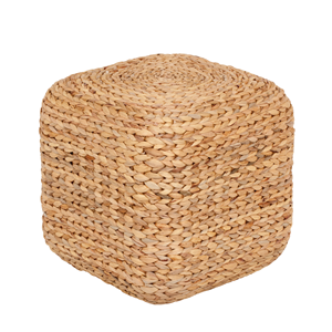 Table d'appoint en jacinthe d'eau écologique, forme carrée, durable, fabriquée à la main, mobilier de salon, design minimaliste antique - Product Image 1