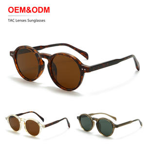 Gafas de Sol Vintage Ovaladas con Protección UV Polarizada 2025, Gafas de Sol de Acetato Grueso de Diseño para Mujer, Retro para Hombre - Product Image 1
