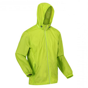 Veste de pluie pour homme, coupe-vent imperméable, sans capuche |   Coque de sécurité haute visibilité vert lime néon |   Haut de sport léger - Product Image 2
