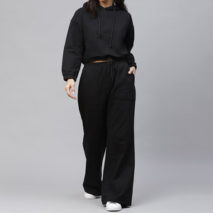 Survêtement décontracté pour femmes de haute qualité Taille XL Logo personnalisé Survêtement de course à capuche avec pantalon de survêtement Ensemble deux pièces 2026 - Product Image 6