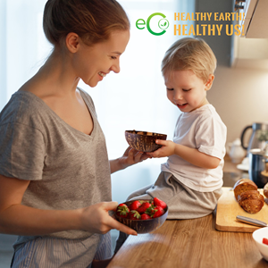 Bols en coquille de noix de coco naturelle biodégradable durable utilisés pour la décoration de nourriture de salade de fruits fabriqués au Vietnam de haute qualité - Product Image 5