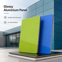 Panneau composite en aluminium ACP ACM de couleur brillante personnalisée, léger, facile à installer, pour la décoration de devanture de magasin
