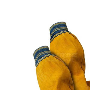 Welding Heat Spark Resistant Split Cowhide Leather Welding Sleeves Protective Leather Arm Sleeves For - Product Image 5