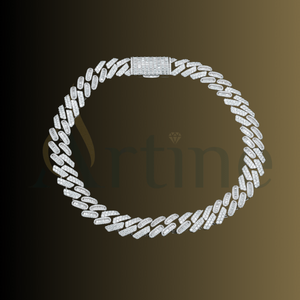 Collar de cadena de eslabones cubanos de acero inoxidable Chapado en plata de lujo para hombres joyería de Hip Hop de moda - Product Image 1