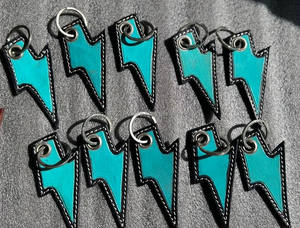 Llaveros de cuero tallados a mano, llaveros de cuero con forma exótica bonita, accesorios de cuero, llaveros bonitos para unisex - Product Image 2