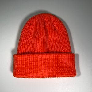 Gorro de Invierno Personalizado de Color Sólido Unisex, Más Grueso, Adecuado para Deportes y Correr, 100% Acrílico, con Puños, Jacquard Naranja - Product Image 2