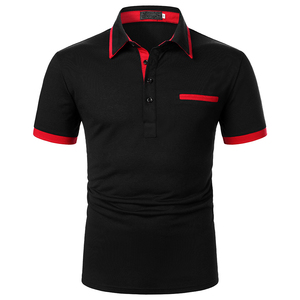 Polo uni avec bande de poche contrastée Polo personnalisé de haute qualité, confortable et respirant avec design et logo personnalisés - Product Image 1