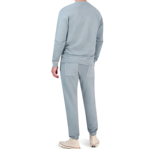 Chándal deportivo de dos piezas ajustado de alta calidad para hombre, diseño personalizado de algodón 100% para ropa deportiva de invierno - Product Image 3