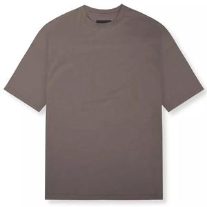 Venta al por mayor 100% algodón hombres camiseta de lujo 300G Unisex logotipo personalizado cuello simulado en blanco de gran tamaño cuadrado peso pesado transpirable camiseta - Product Image 1