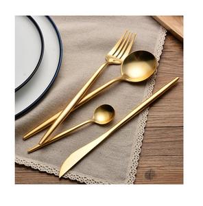 Hot Selling Stainless Steel Metal <b>Gold</b> Color Luxury Hotel Wedding <b>Cutlery</b> Low Prices Flatware <b>Cutlery</b> <b>Set</b> - Product Image 1