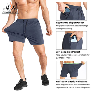 Pantalones cortos de gimnasio para hombre, Shorts ligeros para culturismo, secado rápido, para correr, entrenamiento atlético, ropa de deporte de FM LOGAN - Product Image 5
