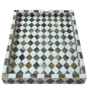 Plateau de service en corne décoratif de conception exclusive, décor de table à manger essentiel de taille personnalisée, plateaux de service en bas quantité minimale de commande - Product Image 1