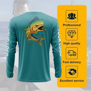RTS hecho a medida 50 + protección UV hombres capucha manga larga ropa de pesca camiseta de pesca ropa de pesca secado rápido transpirable 25 - Product Image 3