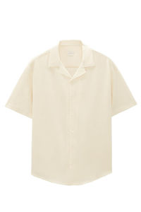 Camisas de cuello cubano transpirables y suaves para hombres, camisas de cuello cubano con logotipo personalizado para hombres, camisas de cuello cubano de algodón de verano - Product Image 3