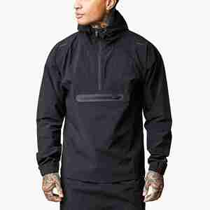 Veste coupe-vent en toile à capuche personnalisée neuve de haute qualité, prix direct d'usine, vente chaude pour hommes, imperméable et respirante - Product Image 1
