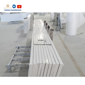 0 Droit antidumping généreux Projet de villa robuste et lustré sans interruptions Pierre de quartz artificielle Comptoir d'îlot de cuisine - Product Image 4