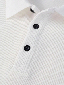 Trendy Heavyweight Unisex Street Style Solid Jersey Cotton Blend Plus Size Men's for Shirts High Quality - Product Image 4