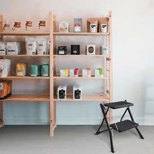 MSV - Pata de Acero Ligera Plegable en 2 Pasos y Antideslizante, Máximo 150 kg, Negro Mate - Product Image 3