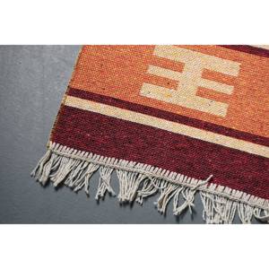 พรมตุรกีวินเทจขนาด 2.9x3.9 ฟุต พรมขนาดเล็ก พรมขนสัตว์ลายพรางสีแดงเบจ - Product Image 3