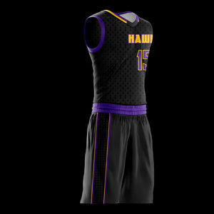 เสื้อซ้อมบาสเก็ตบอลสำหรับผู้ชายเสื้อเจอร์ซีย์บาสเก็ตบอลพิมพ์ลายตามสั่งแห้งเร็ว - Product Image 2