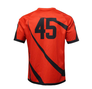 Maillot de rugby à manches courtes pour hommes, maillot de football tactile respirant, ensemble d'uniformes imprimés pour adultes de grande taille, OEM, vente en gros - Product Image 2