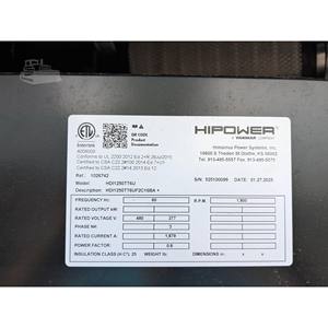 Alternateur monophasé CA HIPOWER 1250 KW 2025 à démarrage automatique, châssis ouvert, vitesse 1500 tr/min, fréquence 50 Hz, type silencieux, ATS - Product Image 5