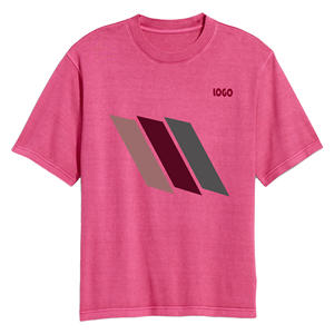 เสื้อยืดแขนสั้นคอสำหรับผู้ชาย220GSM รุ่น2024 90% ผ้าฝ้าย10% โพลีเอสเตอร์พิมพ์ลายสกรีนธรรมดาขนาดใหญ่พิเศษดีไซน์ว่างเปล่า - Product Image 1