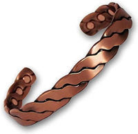Tresse artisanale 99.99% pur cuivre magnétique contrôle du sang bracelets réglable minimaliste fil de cuivre Bracelets Pour Femme femmes