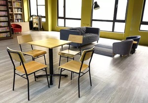 Chaise de Restaurant en bois de chêne français nordique, siège de salle à manger européen - Product Image 6