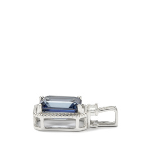 Colgante de Topacio Hope de Plata de Ley Bañada en Rodio con Circonita Blanca de 3.97 ct, Joyería Religiosa - Product Image 2