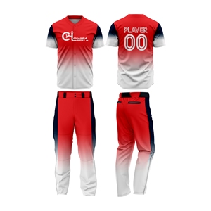 Maillots de baseball personnalisés par sublimation en gros, respirants, unisexes, uniformes d'équipe de haute qualité, séchage rapide, poches au col, pour adultes - Product Image 5