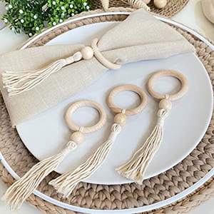 Venta al por mayor servilletero de macramé 100% algodón tejido a mano de la mejor calidad de Isar International LLP - Product Image 4