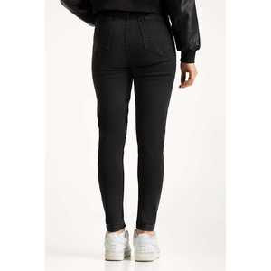 กางเกงยีนส์ทรงสกินนี่สไตล์ไฮสตรีท WM-JNS-WS24-014 กางเกงเดนิมระบายอากาศได้ดี เอวสูง มีโลโก้ ไซส์พลัส XL - Product Image 2