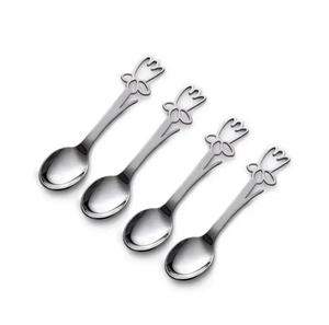 ชุดช้อนส้อมสแตนเลสแบบมีที่จับช้อนทำจากวัสดุโลหะสำหรับร้านอาหารช้อนรับประทานอาหาร - Product Image 5