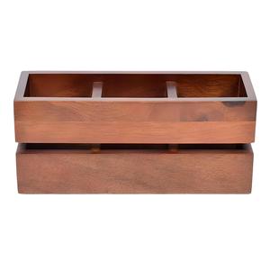 High quality Best Selling Metal Utensils Holder for Kitchen Counter Top wooden Organizer Three Compartment - Product Image 1