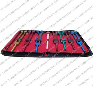 Ensembles de diapason de style nouveau avec maillet en caoutchouc de revêtement de couleur et impression de logo d'emballage personnalisé par TARIQ MFG CO CE ISO EU - Product Image 1