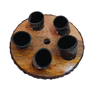 Corne à boire de haute qualité avec support en bois, faite à la main en corne de vache, d'ox ou de buffle, objet de collection rustique nordique viking - Product Image 2