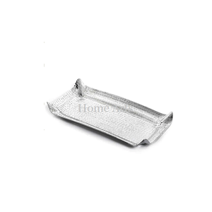 Plateau de nourriture en marbre de conception fantastique avec poignée en fer plateau de service de chocolats en forme de rectangle de la meilleure qualité - Product Image 4