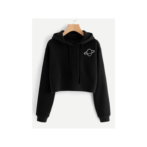 Ensemble de pulls à capuche coréens en coton de couleur unie pour femmes avec logo personnalisé vêtements longs tricotés pour les sports d'hiver avec col à capuche - Product Image 6